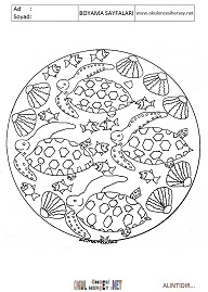 Mandala boyama sayfaları